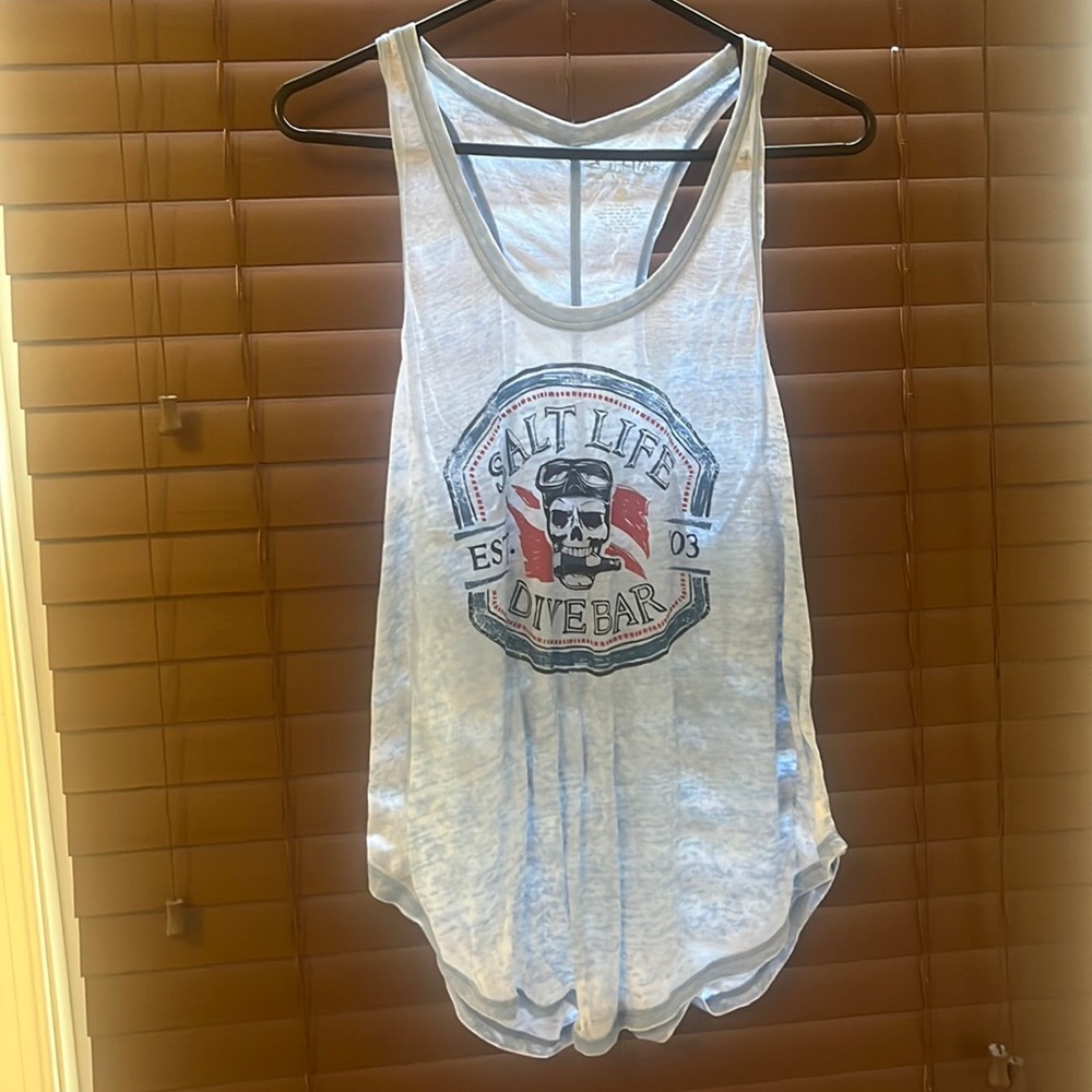 Blue women’s tank top salt life